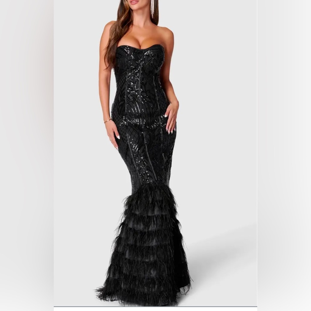Bebe Feather Gown